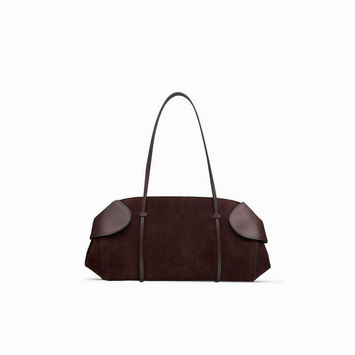 berenices-east-west-suede-leather-shoulder-bag-dark-chocolate