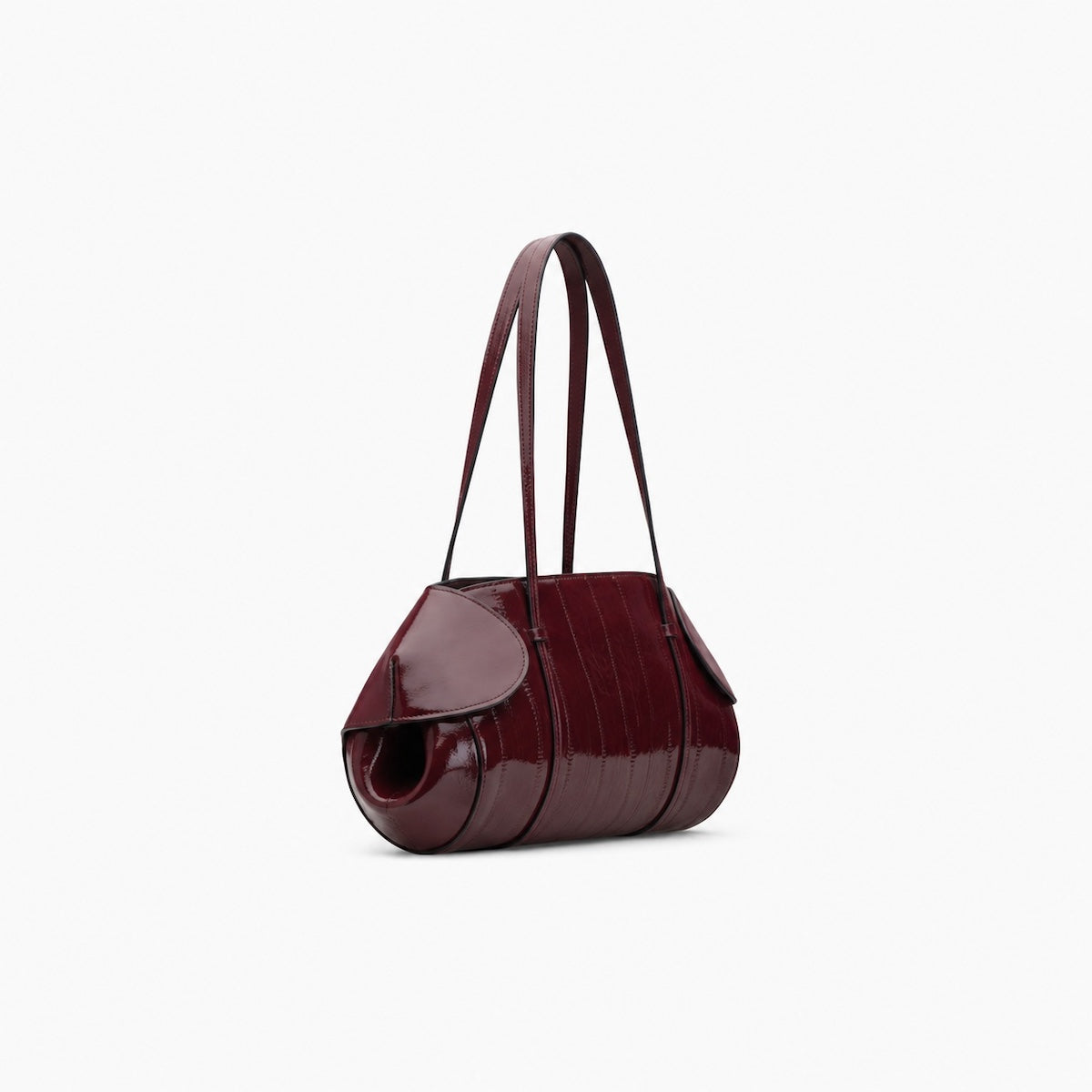 berenices-east-west-printed-eel-leather-burgundy