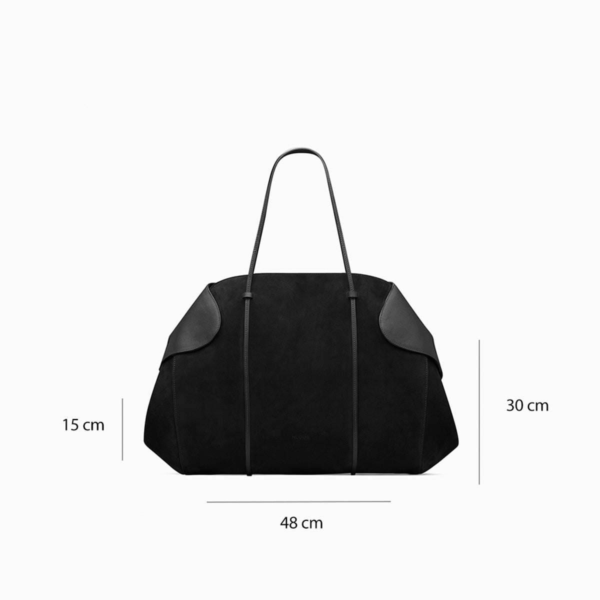 berenices-suede-leather-shoulder-bag-black