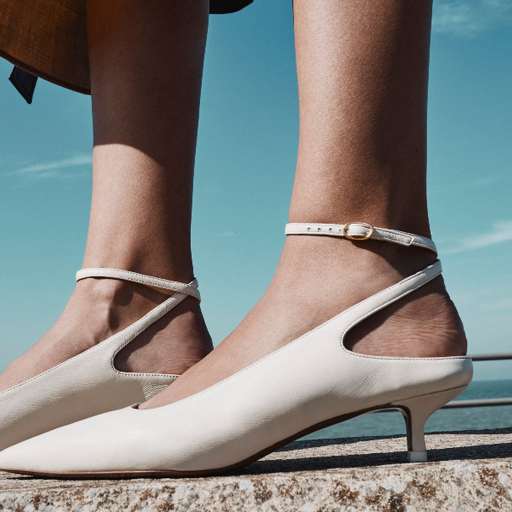 Fornax Leather Cream Pumps | Neous Shoes