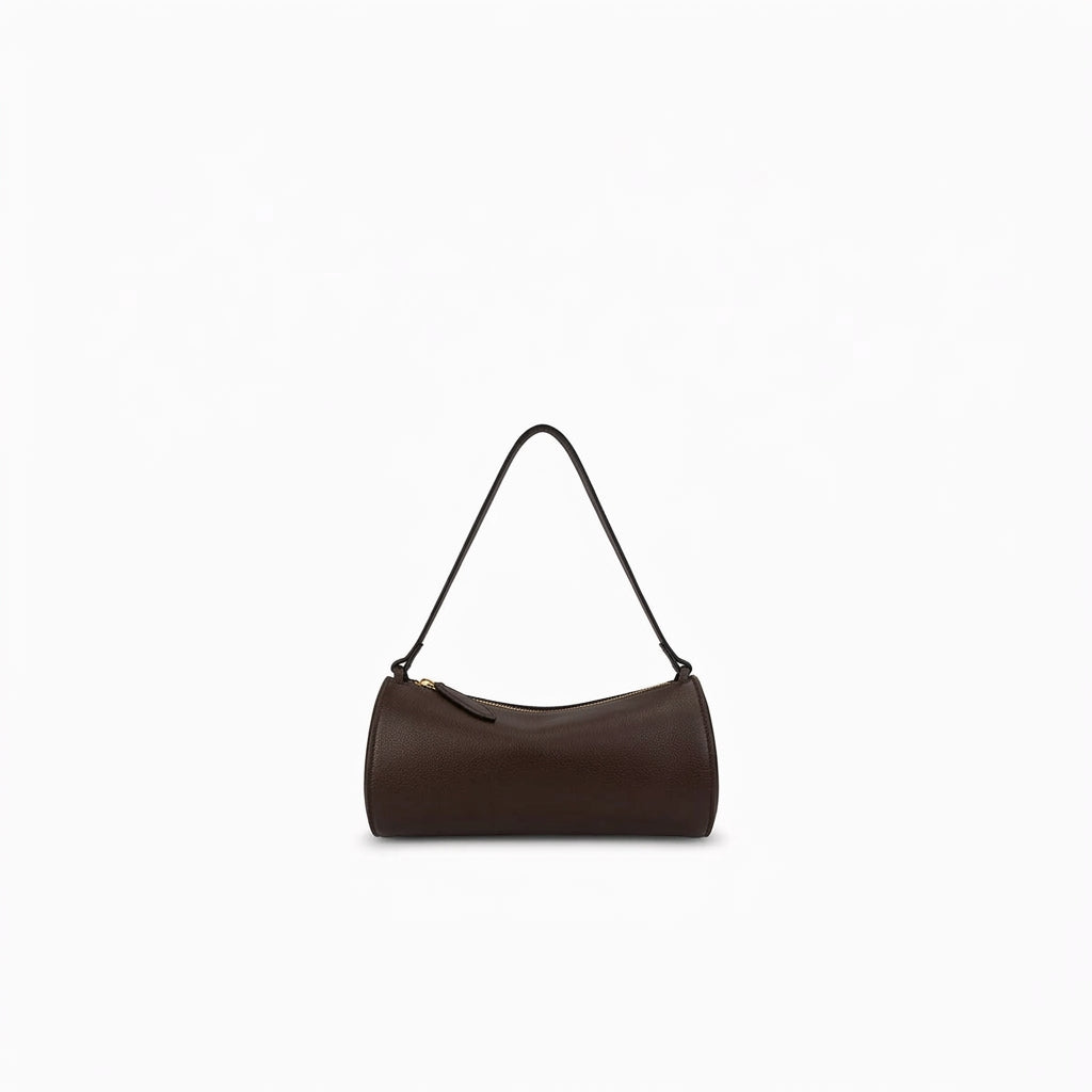 Gemini Leather Top Handle Bag in Dark Chocolate by NEOUS, view 4 of 6