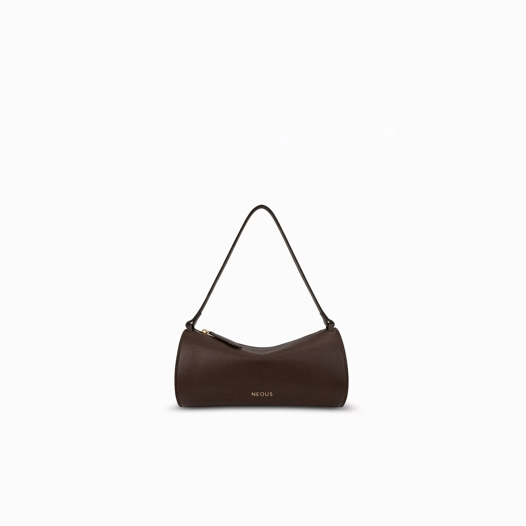 Gemini Leather Top Handle Bag in Dark Chocolate by NEOUS, view 1 of 6