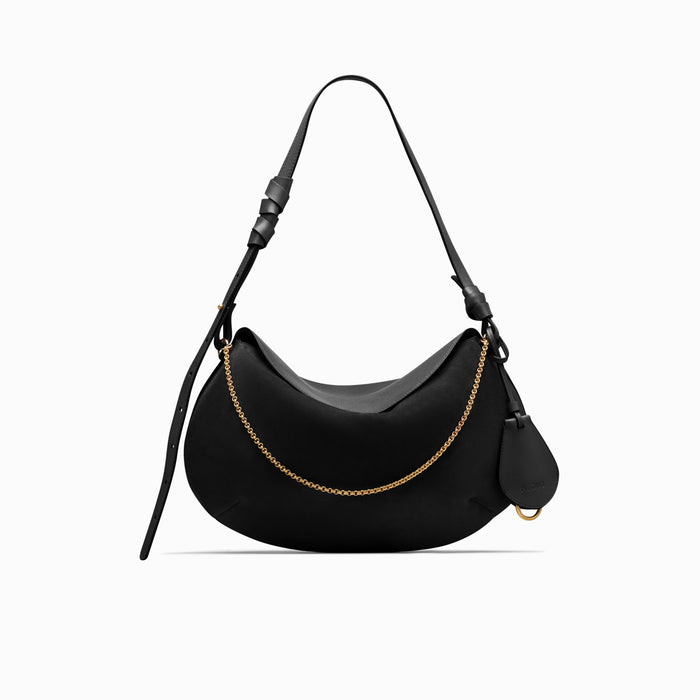 libra-suede-leather-shoulder-bag-black