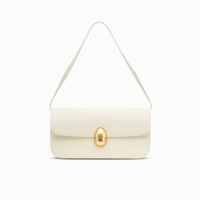Phoenix East West Leather Shoulder Bag in Cream by NEOUS, view 1 of 6