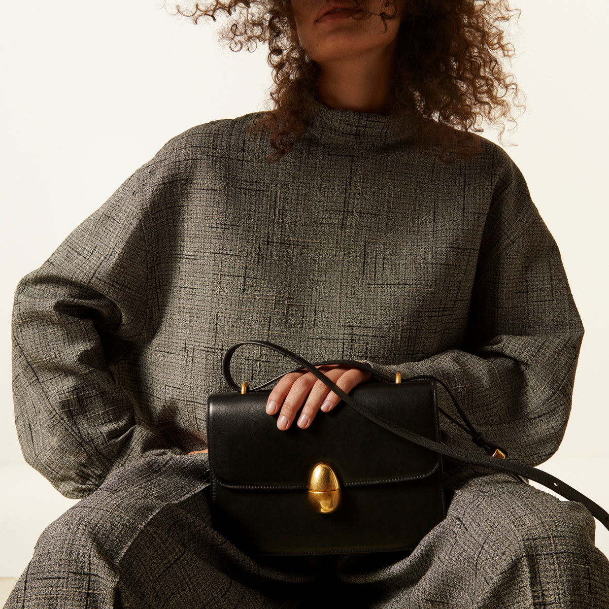 Phoenix Leather Crossbody Bag in Black | Neous – NEOUS
