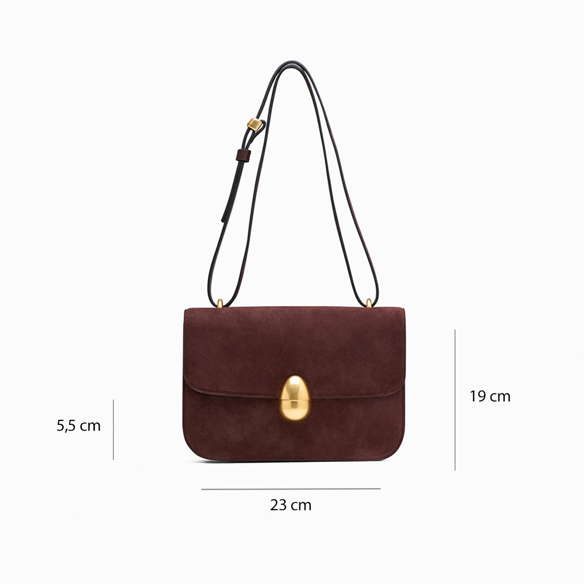 neous バッグ　ハンドバッグ Phoenix Suede Crossbody Bag in Dark Chocolate | Neous – NEOUS