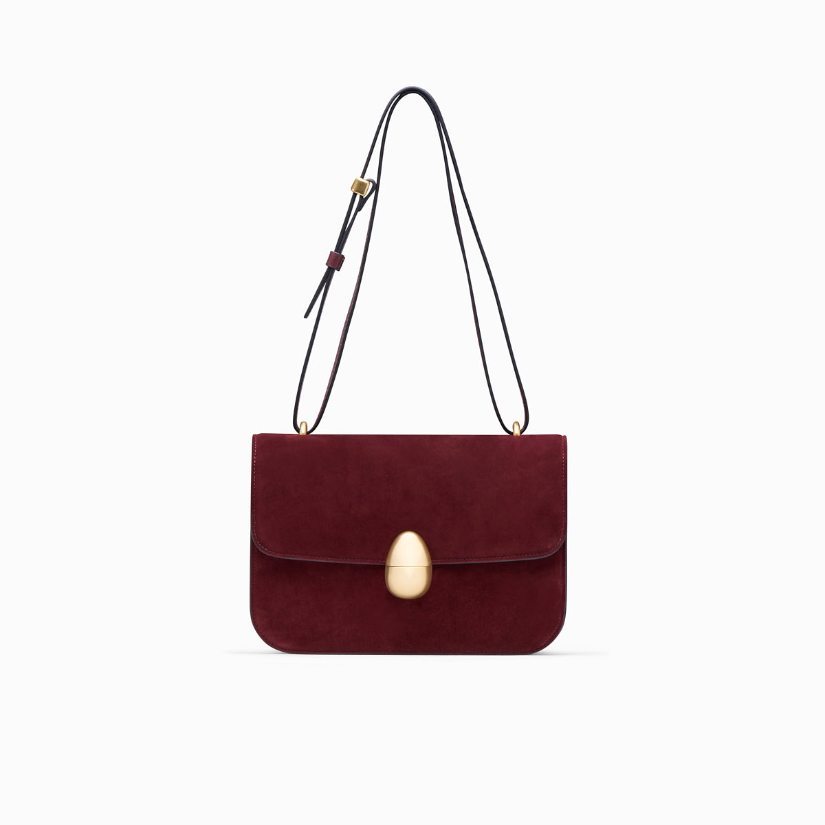 nok19920912 Phoenix Leather & Suede Crossbody Bag in Dark Chocolate | Neous