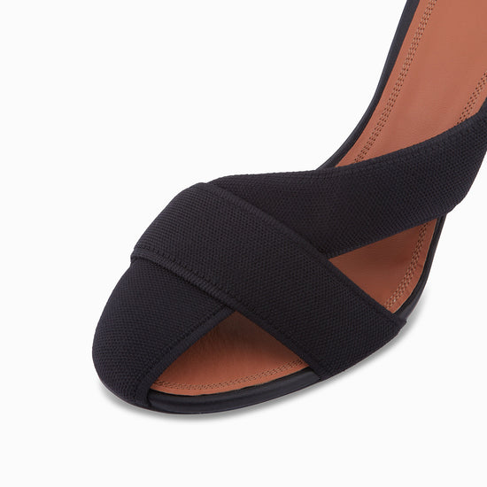 Black Ogma Women's Nylon Knit Sandals